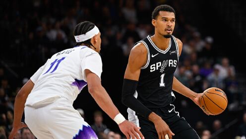 [腾讯全场集锦]🏀马刺加时12-0力克残阵爵士 文班36+14 基昂特·乔治31分
